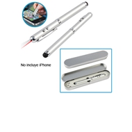 Bolígrafo 4 en 1 Touch-Screen
CÓDIGO: CCL54
Bolígrafo metálico multi-función 4 en 1. Incluye bolígrafo, linterna LED, puntero láser y NUEVO puntero "Touch-Screen" para pantallas táctiles. Presentación en estuche de aluminio. Escritura Azul.
• Tamaño: 18 x 4 cm (estuche).
• Pilas: 3 o 4 pilas tipo botón (incluidas).
• Impresión en: Bolígrafo Pantógrafo o Grabado Láser; Estuche Serigrafía, Pantógrafo o Grabado Láser.